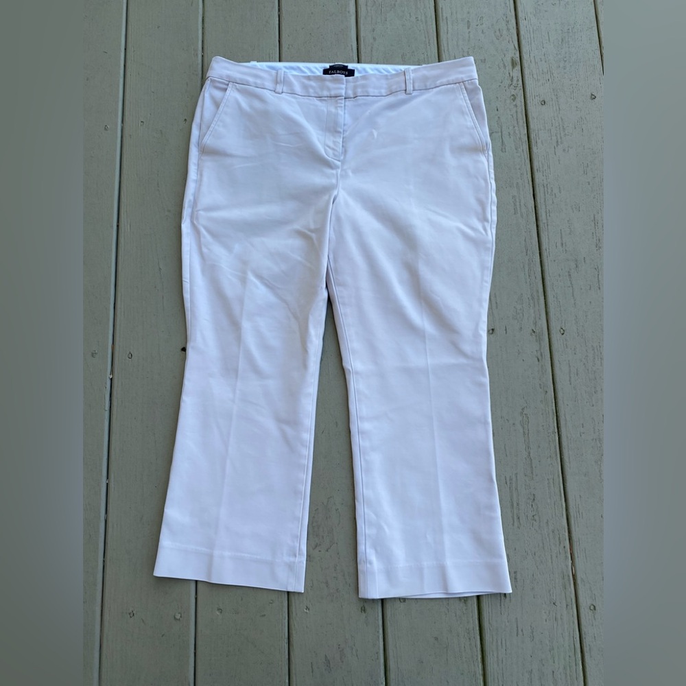 TALBOTS - Cream FREEPORT High-Rise Cropped Pants, Size: 16P